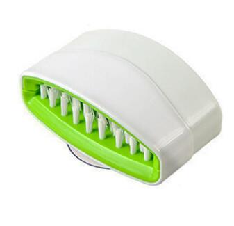 Suction Cup 2-in-1 Kitchen Cleaning Brush for Cutlery & Vegetables