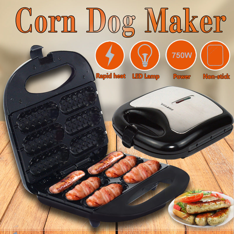 Multifunctional Hot Dog & Sausage Frying Machine – Non-Stick Electric Grill 750W