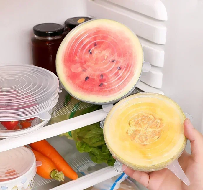 Reusable Silicone Stretch Lids – 6-Colour Eco-Friendly Food Covers for Bowls & Leftovers