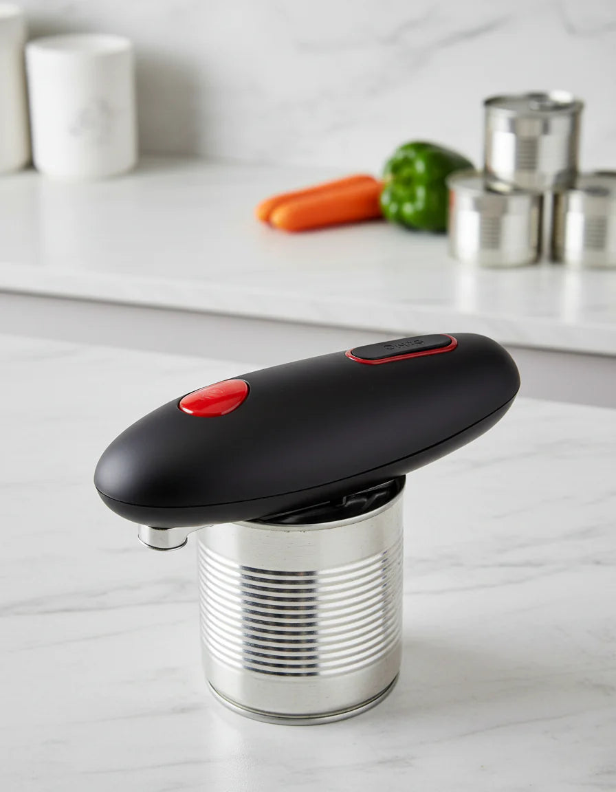 One-Touch Electric Can & Jar Opener – Hands-Free Kitchen Gadget
