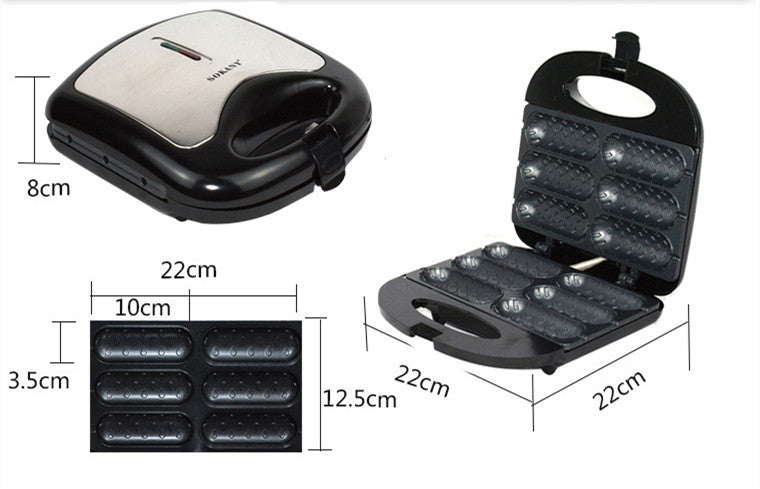Multifunctional Hot Dog & Sausage Frying Machine – Non-Stick Electric Grill 750W